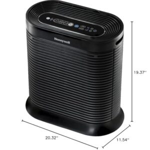 Honeywell HPA-250 Bluetooth Smart True HEPA Air Purifier, Airborne Allergen Reducer for Large Rooms (310 sq ft), Black - Wildfire/Smoke, Pollen, Pet Dander, and Dust Air Purifier