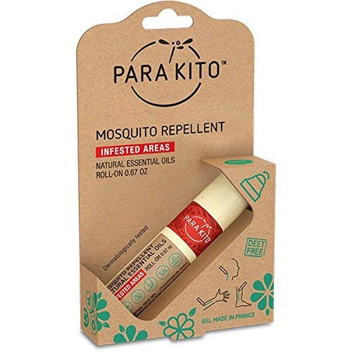 PARAKITO Roll-on Gel Mosquito Repellent for Kids & Adults | w/Vitamin E & Citronella Oil | Travel Size Bug Repellent for Hiking & Camping Accessories | DEET-Free Protection (0.67 oz)