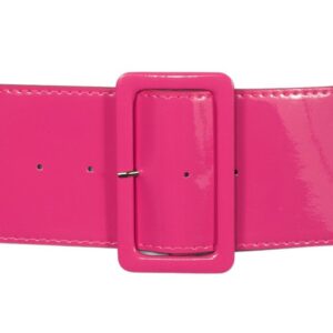 eVogues Plus Size Wide Patent Leather Fashion Belt Pink - One Size Plus