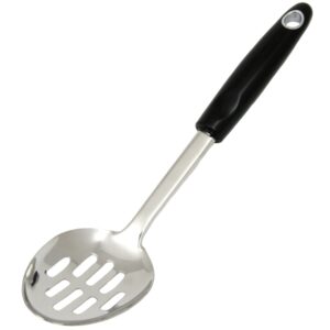 chef craft heavy duty slotted spoon, 12 inch, stainless steel