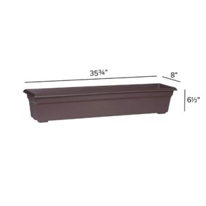 Novelty 16363 Countryside Flower Box Planter, 36-Inch, Brown