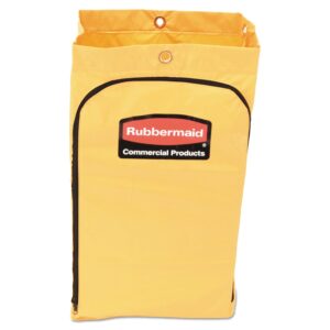 rubbermaid commercial 24-gal janitorial cleaning cart vinyl bag, yellow (1966719)