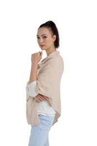 claudia nichole by alashan 100% cashmere luxe dress topper poncho - lightweight, soft, cozy & versatile - one size fit with 60 plus colors- great gift item- dune/2316