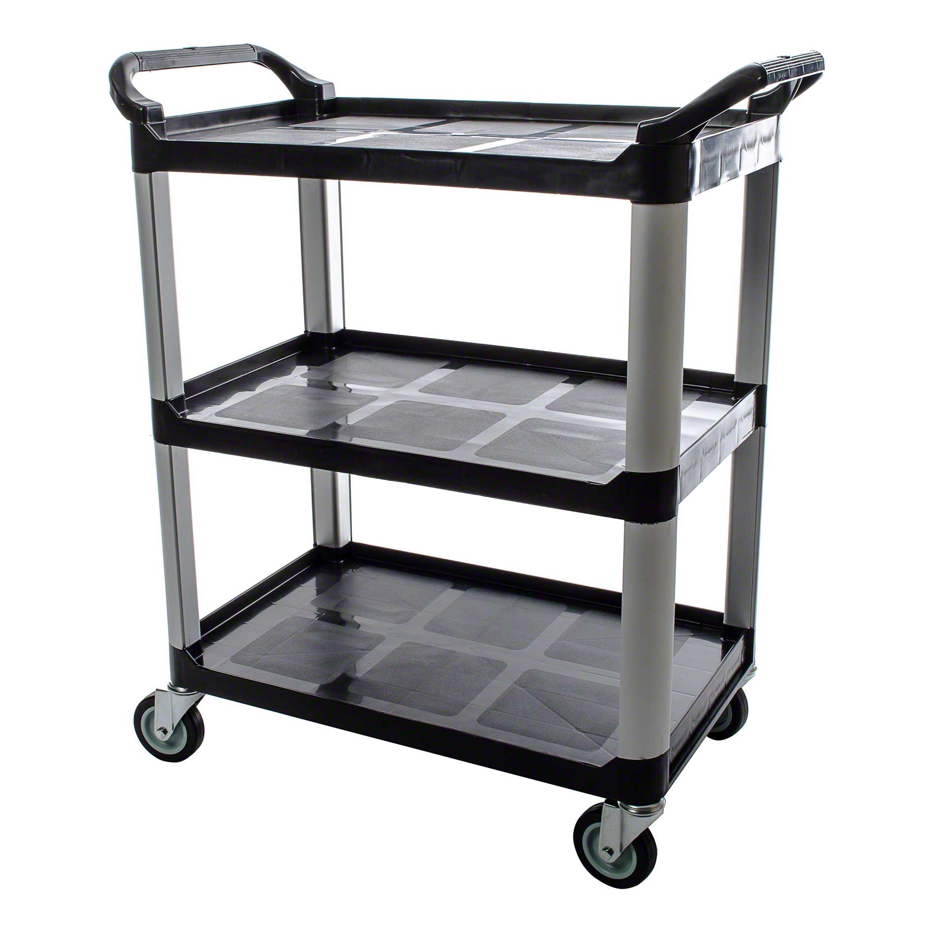 Update International BC-3520BZ Bus Cart, 40" x 20" x 38" K.D, Black