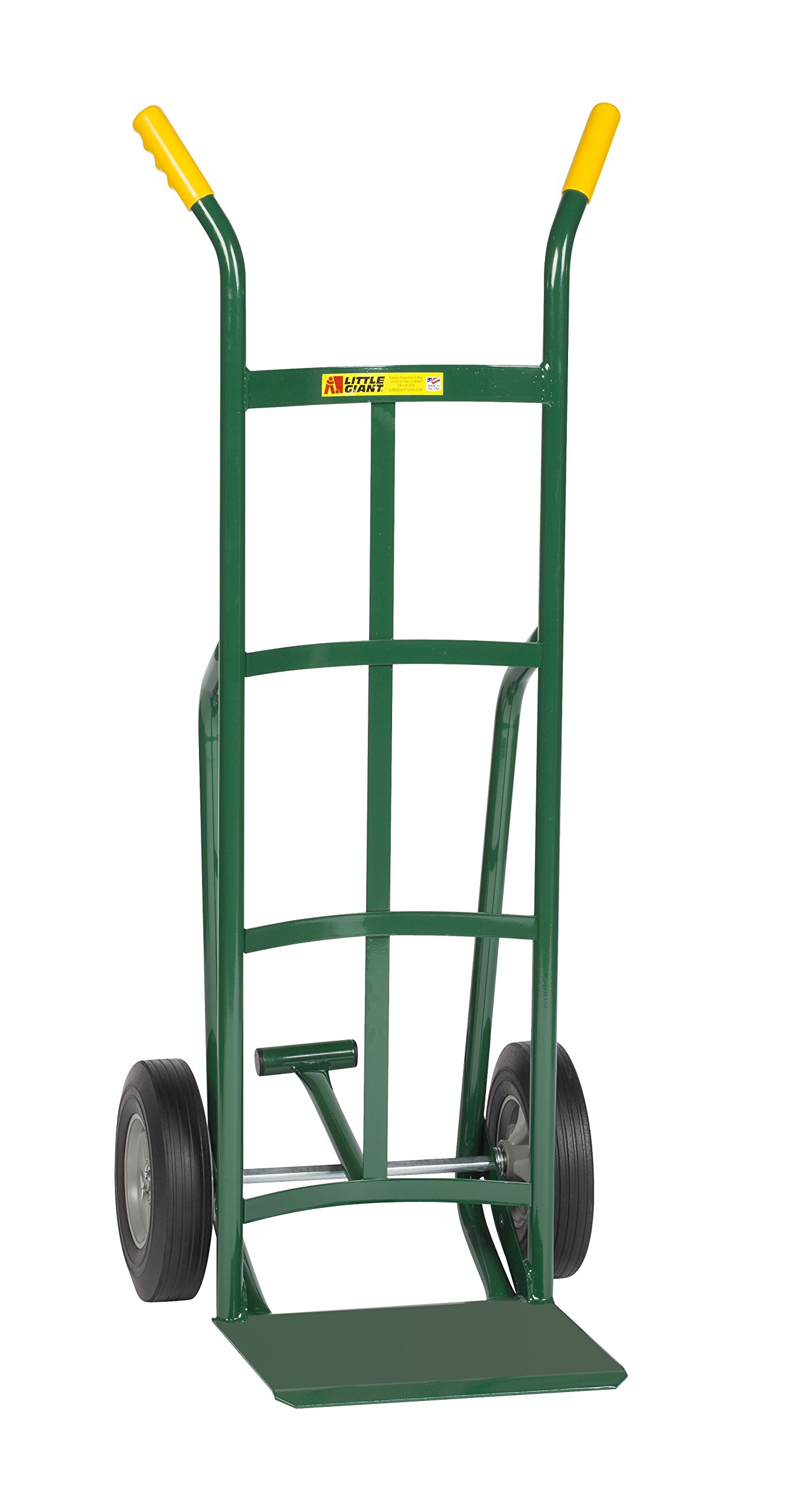 Little Giant TF-220-10 Reinforced Nose Plate Hand Truck with Dual Handle, 800 lb Capacity, 12", Green