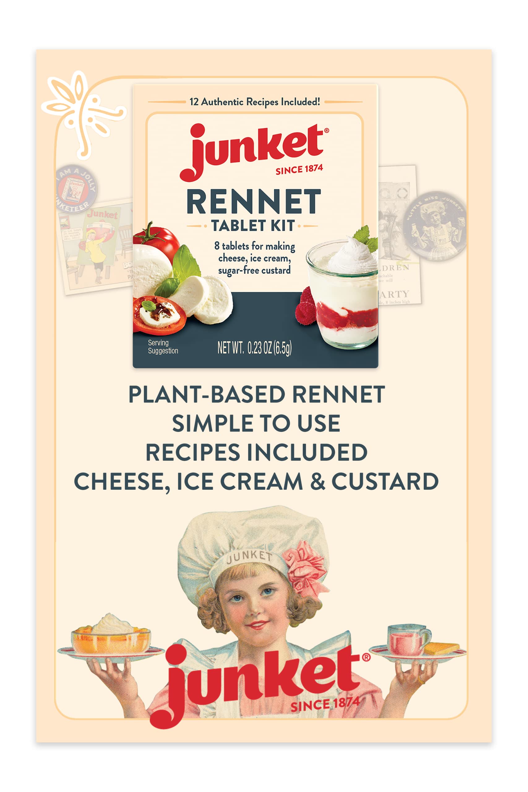 Junket Rennet Tablets, 0.23 Ounce (Pack of 6)