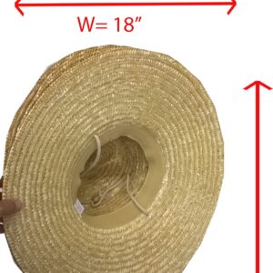 Wide Brim Shade Hat Universal Fit Beach Straw Hat Lifeguard Hat Tan