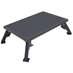 quick products jq-s150 platform step, x-large 24" w x 15.5" d x 7.5" h - steel, 300 lbs. capacity, black