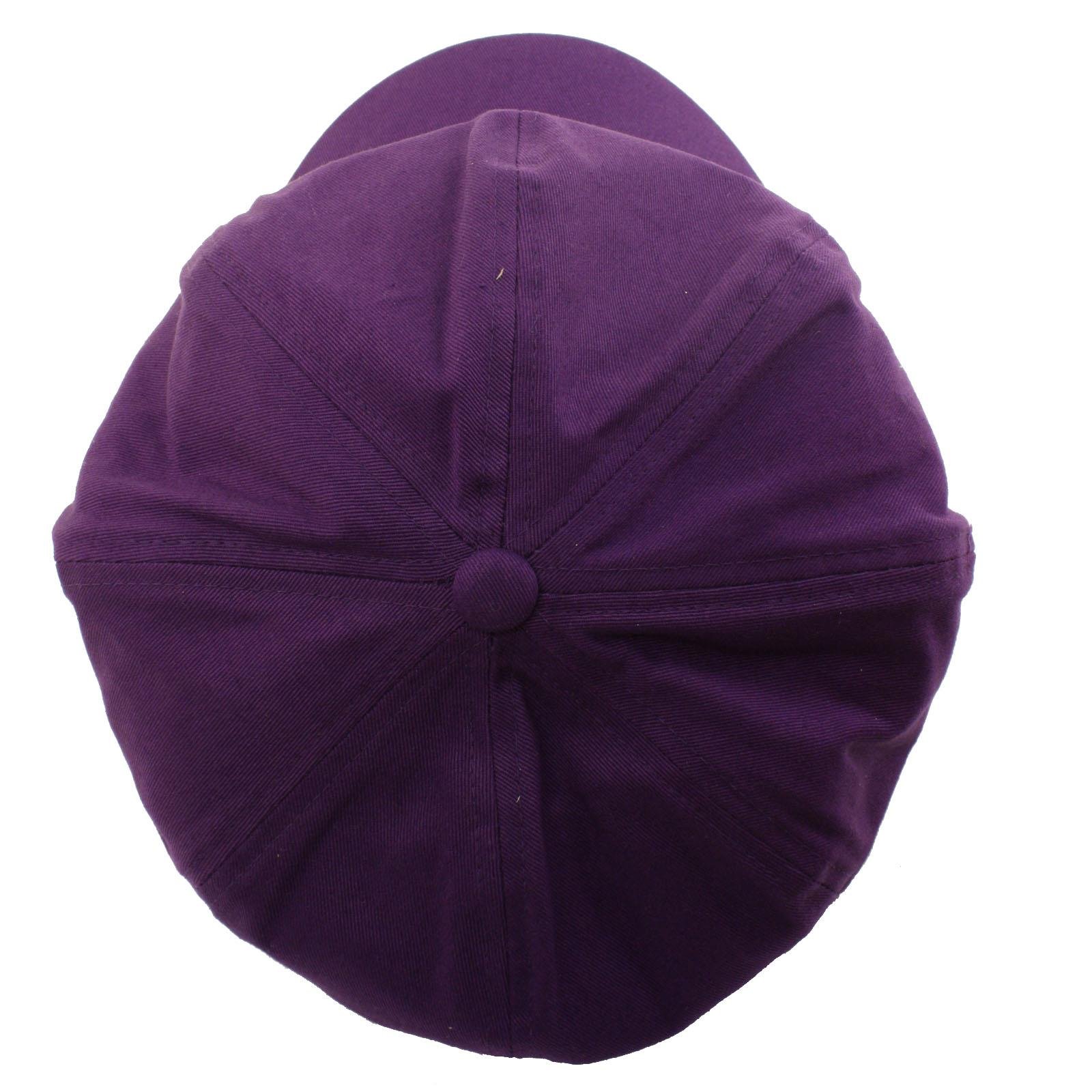 Summer 100% Cotton Plain Blank 8 Panel Newsboy Gatsby Apple Cabbie Cap Hat Purple