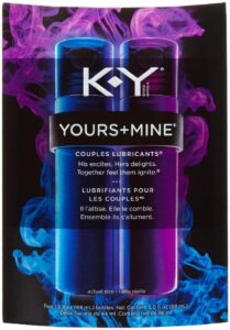 k-y yours + mine personal lubricants for couples 2 ct