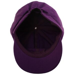 Summer 100% Cotton Plain Blank 8 Panel Newsboy Gatsby Apple Cabbie Cap Hat Purple