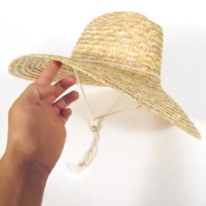 Wide Brim Shade Hat Universal Fit Beach Straw Hat Lifeguard Hat Tan