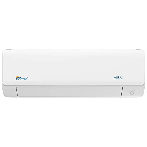 Senville SENA-18HF/D Dual Zone Mini Split Air Conditioner Heat Pump, 18000 BTU, Works with Alexa, White