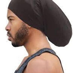 King.J Regular Size Unisex Spandex Cap For Dreadlocks, Black, 1 Count