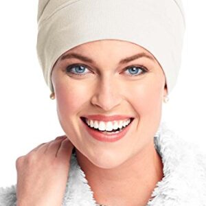 Headcovers Unlimited Three Seam Cotton Sleep Cap-Caps for Women with Chemo Cancer Hair Loss Cream