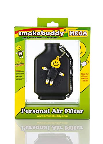 Smoke Buddy Mega Personal Air Purifier Cleaner Filter Removes Odor - Black