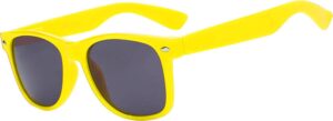 owl retro style yellow frame vintage smoke lens sunglasses for ladies