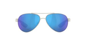 costa del mar woman sunglasses palladium frame, blue mirror lenses, 56mm