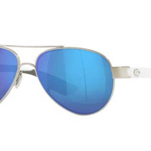 Costa Del Mar Woman Sunglasses Palladium Frame, Blue Mirror Lenses, 56MM