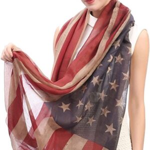 REINDEAR Premium American Flag Scarf (Vintage Long)