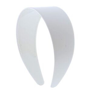 motique accessories white 2 inch hard plastic headband with teeth women and girls wide hair band