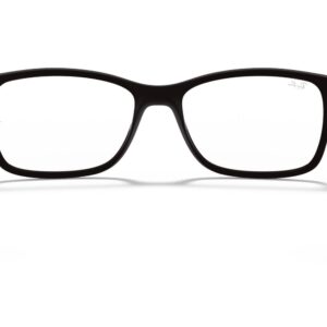 Ray-Ban RX7047 Rectangular Prescription Eyeglass Frames, Matte Black/Demo Lens, 54 mm