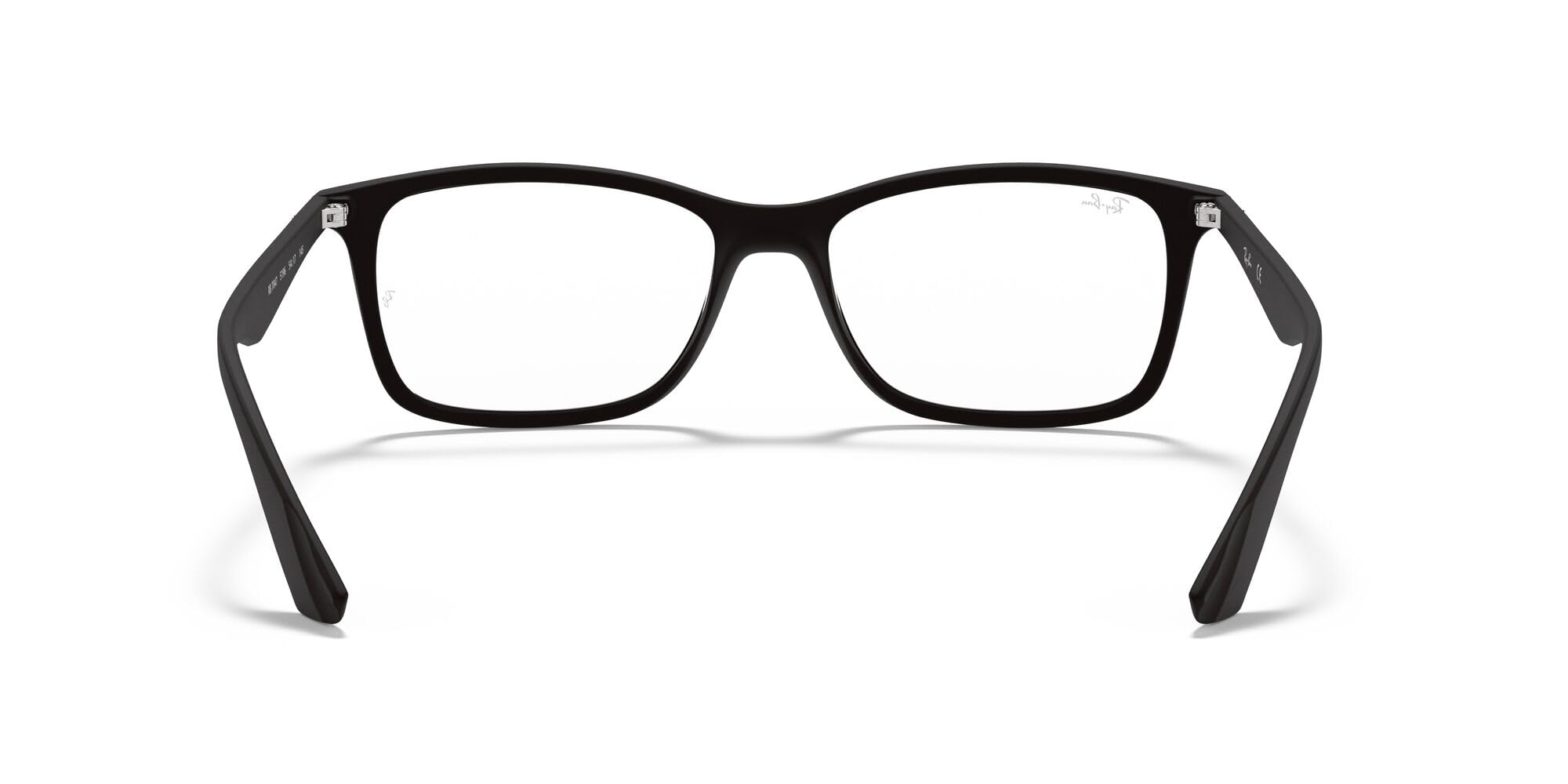 Ray-Ban RX7047 Rectangular Prescription Eyeglass Frames, Matte Black/Demo Lens, 54 mm