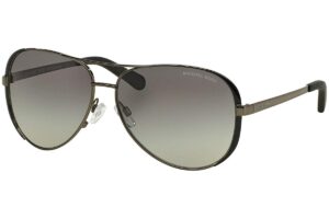 michael michael kors women's mk5004 designer sunglasses, gunmetal/black