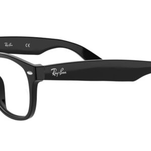 Ray-Ban RX5184 New Wayfarer Square Prescription Eyeglass Frames, Black/Demo Lens, 54 mm