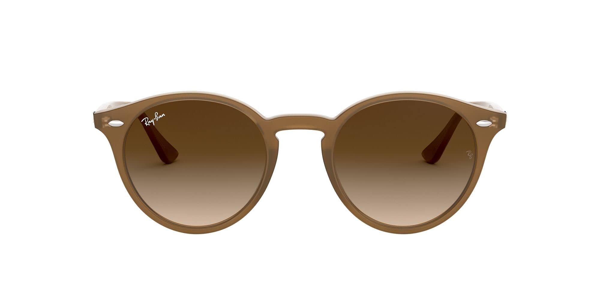 Ray-Ban RB2180 Round Sunglasses, Turtledove/Brown Gradient, 49 mm