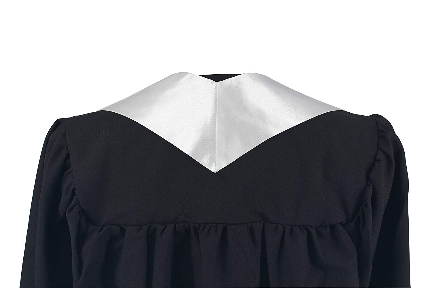 GraduationMall Unisex Adult Plain Graduation Stole 60" White