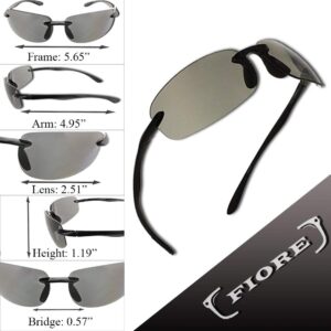 Fiore Polarized Sunglasses For Men And Women TR90 Rimless Frame UV Sun Glasses