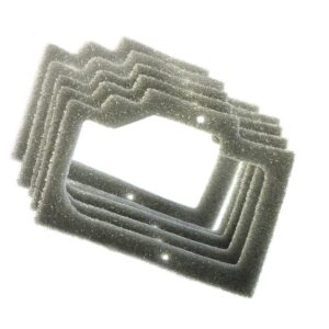 hqrp 5 - pack foam gasket filters compatible with homelite 330 series ut-10608 ut-10609 chainsaws, 95921 up06574 replacement