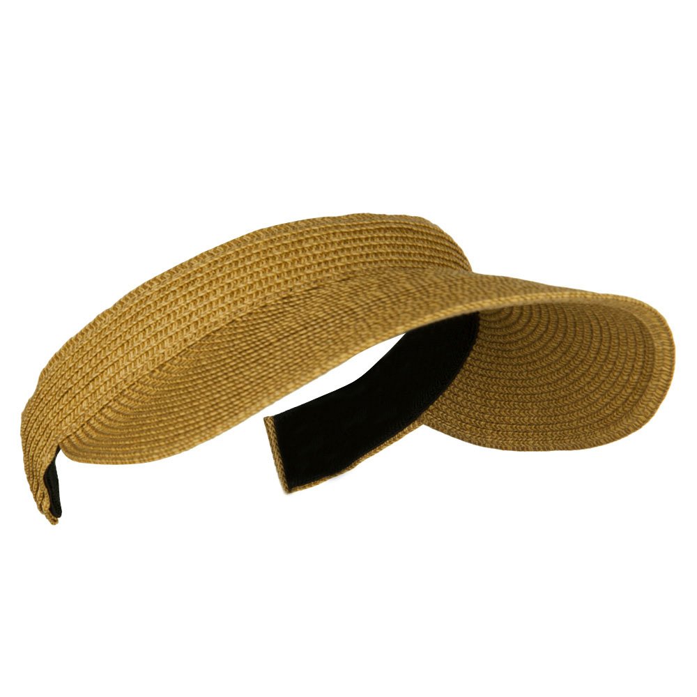 UPF 50+ Paper Braid Clip On Visor - Toast Brown OSFM