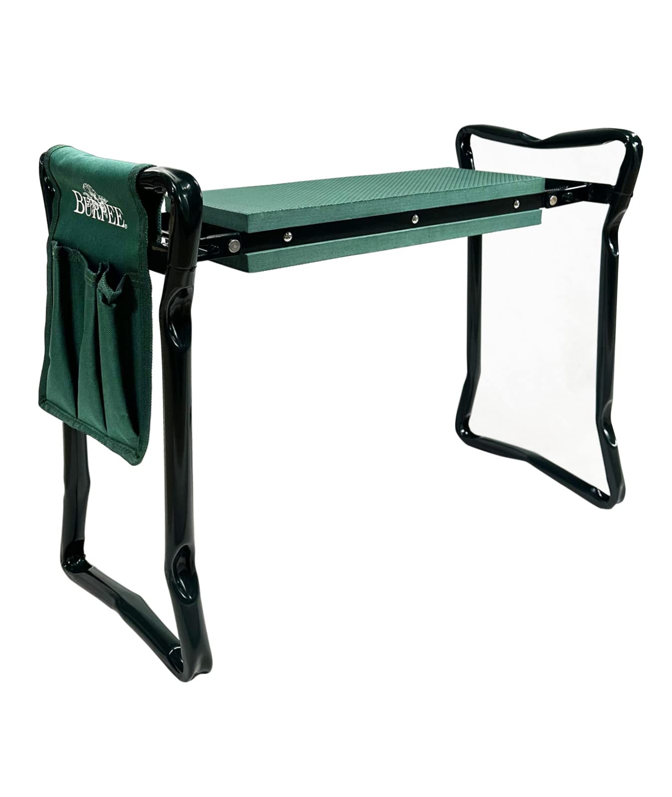 Burpee 92314 Garden Kneeler with Cushion Seat Easy to Store-Portable Outdoor Bench Foldable and Light Weight, Green