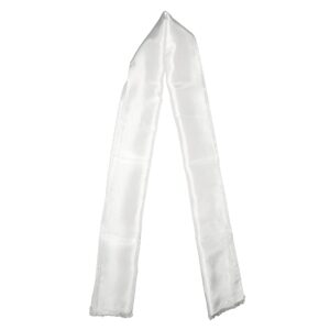 Royal Silk Dashing White Silk Aviator Scarf Pure 100% Silk – 8” x 60”