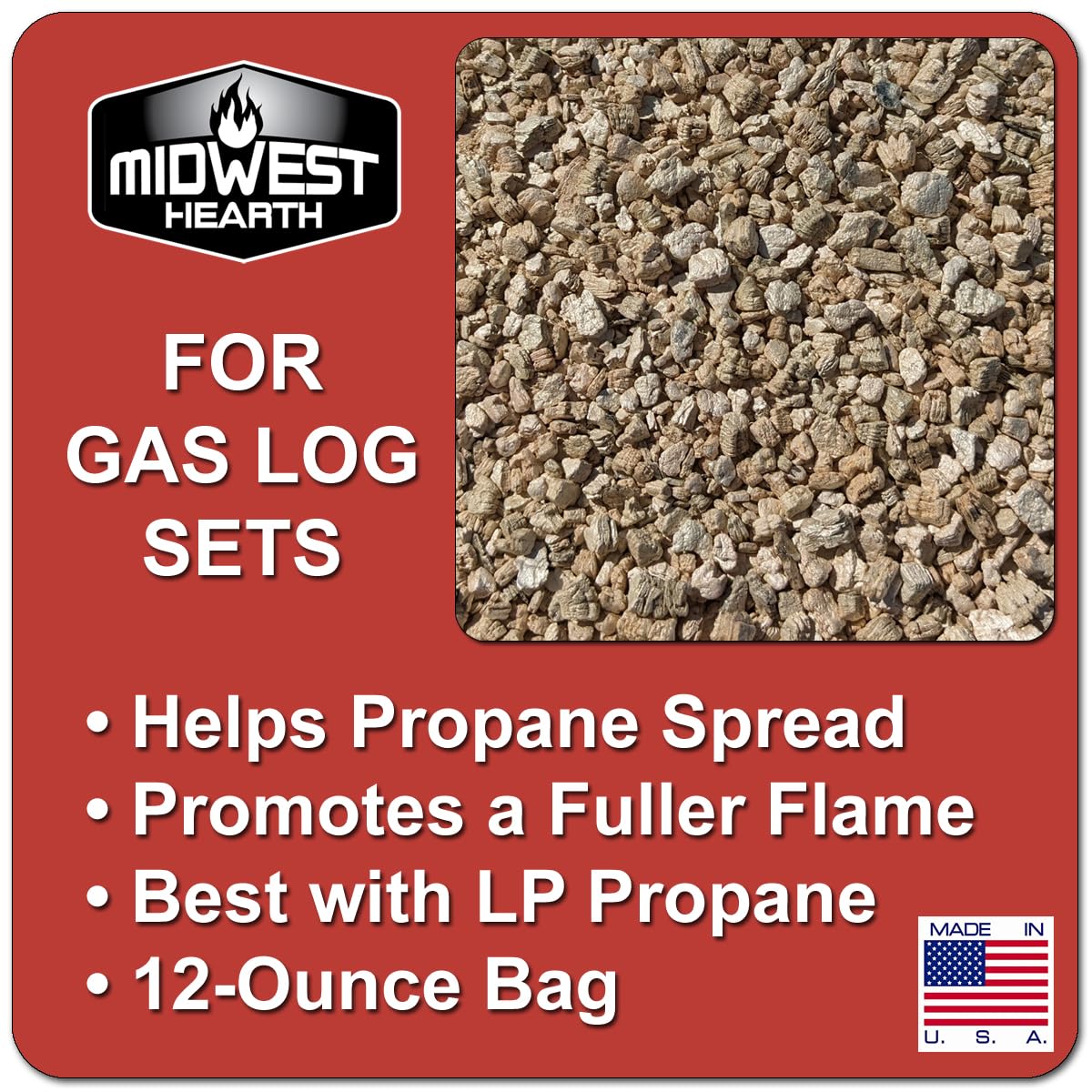 Midwest Hearth Vermiculite Granules for Gas Logs - 12 oz Bag