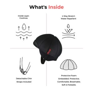 Ribcap Fox Medical Grade Protective Helmet | Black | Medium (22-23") | Soft Helmet for Epilepsy | Protective Helmet for Seizures | Fashionable and No Stigma