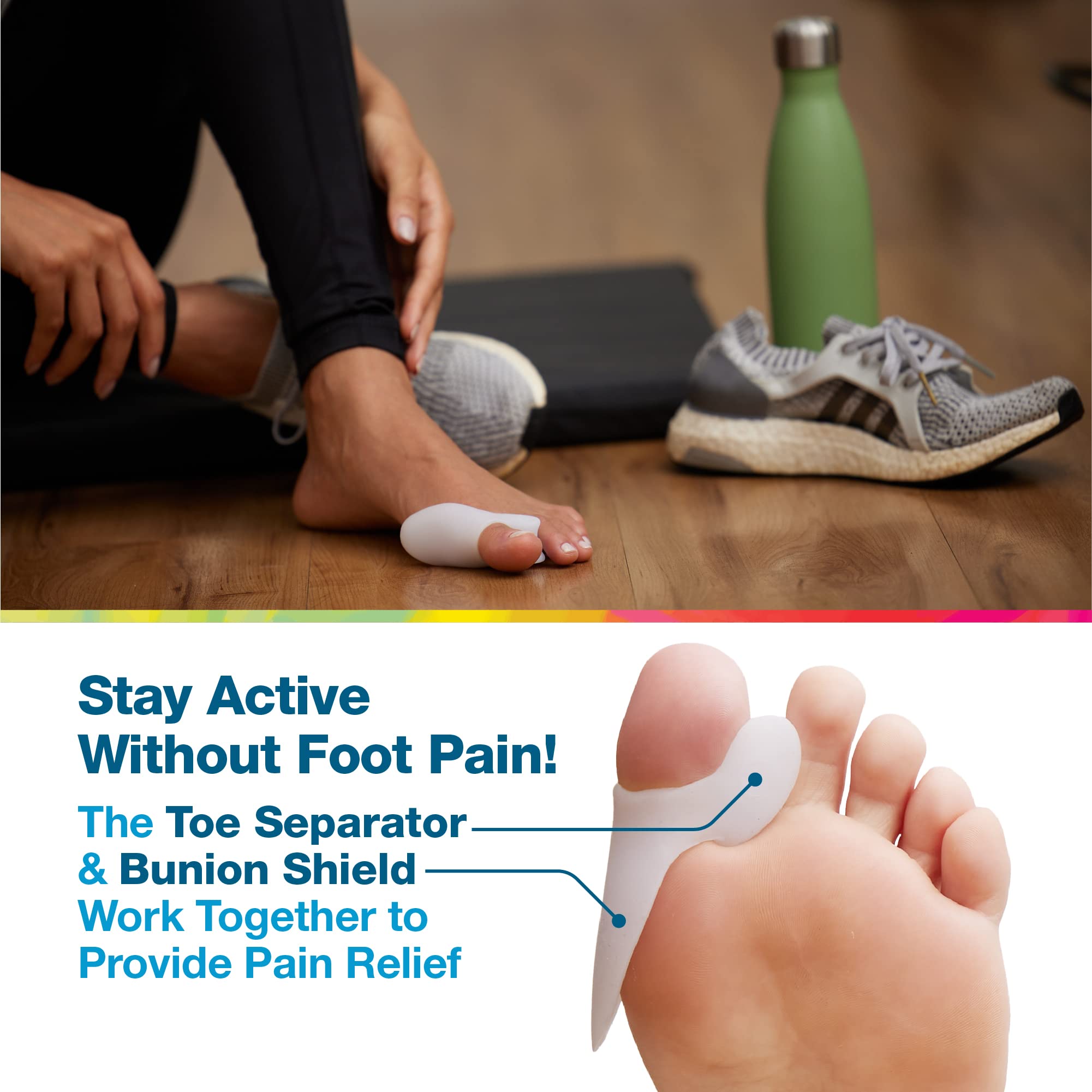 ZenToes Bunion Protector with Attached Toe Separator, Pack of 4