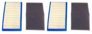 2 pack air filters plus pre-filters for kawasaki 11013-7017, 11013-7016, 11013-7034, john deere miu10998, ariens 03748502 2153800, husqvarna 531308157