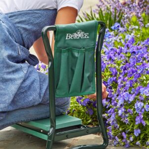 Burpee 92314 Garden Kneeler with Cushion Seat Easy to Store-Portable Outdoor Bench Foldable and Light Weight, Green