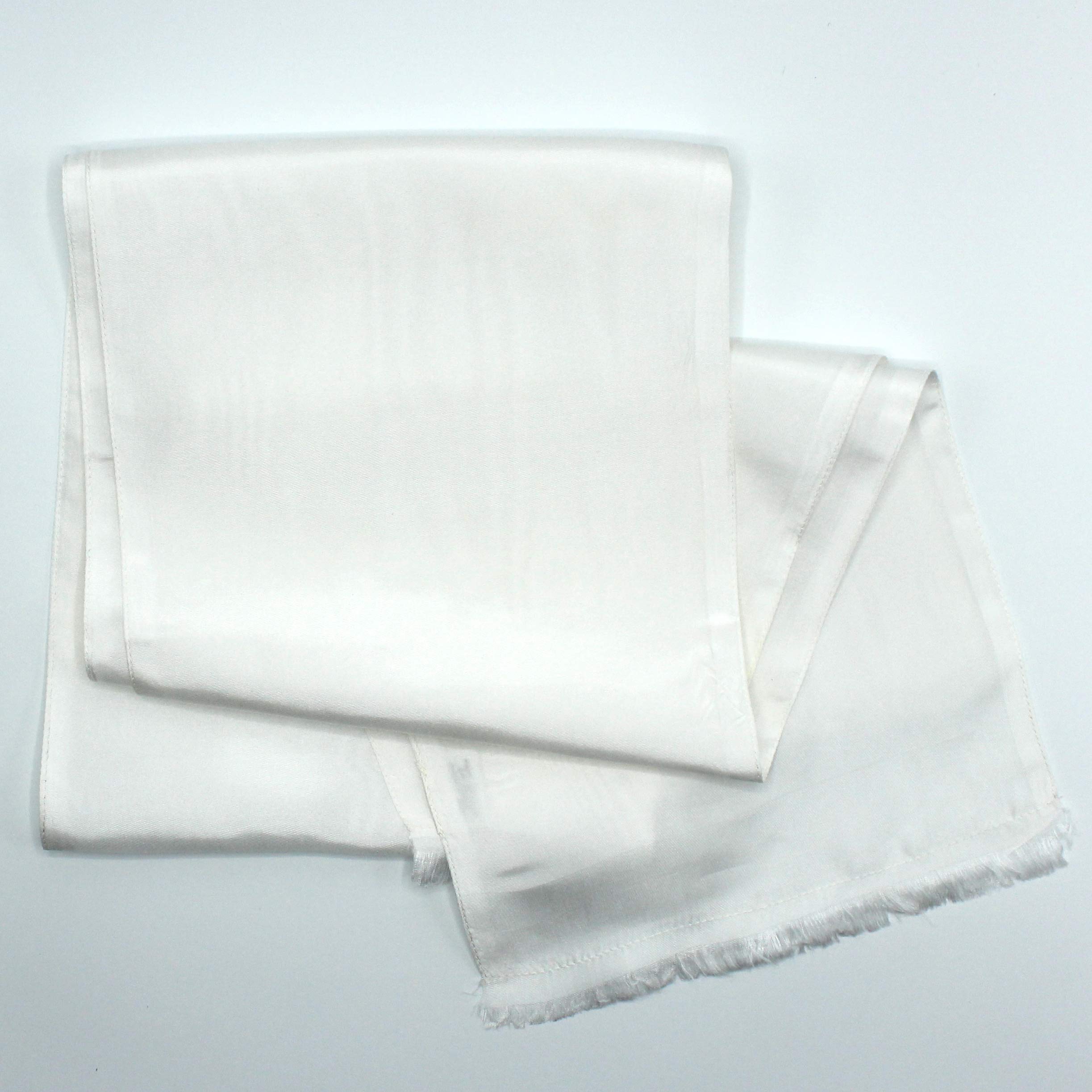 Royal Silk Dashing White Silk Aviator Scarf Pure 100% Silk – 8” x 60”