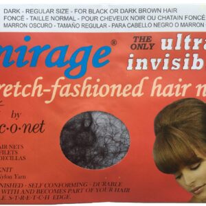 Jac-O-Net Hair Net Mirage Ultra-Invisible Dark,2 Per Pack [Pack of 12]