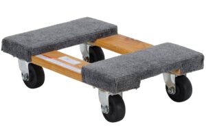 vestil hdoc-1218-9 hardwood carpet end dolly 18 in. x 12 in. x 5 in. 900 lb. capacity