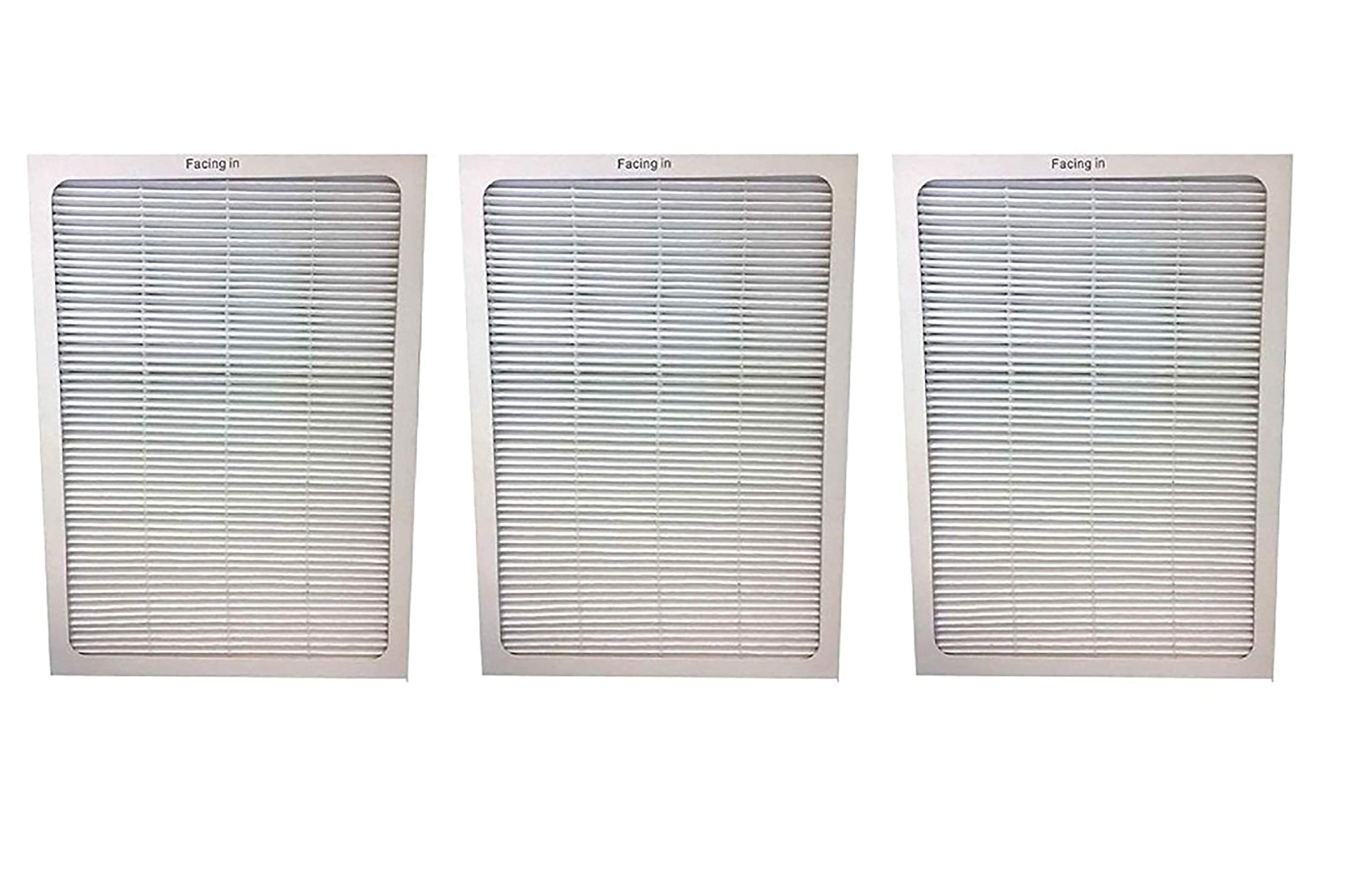 LifeSupplyUSA True HEPA Filter Replacement Compatible with Blueair All 500/600 Series Purifiers 501, 503, 505, 510, 550E, 555EB, 601, 603, 605, 650E Air Purifier (3-Pack)