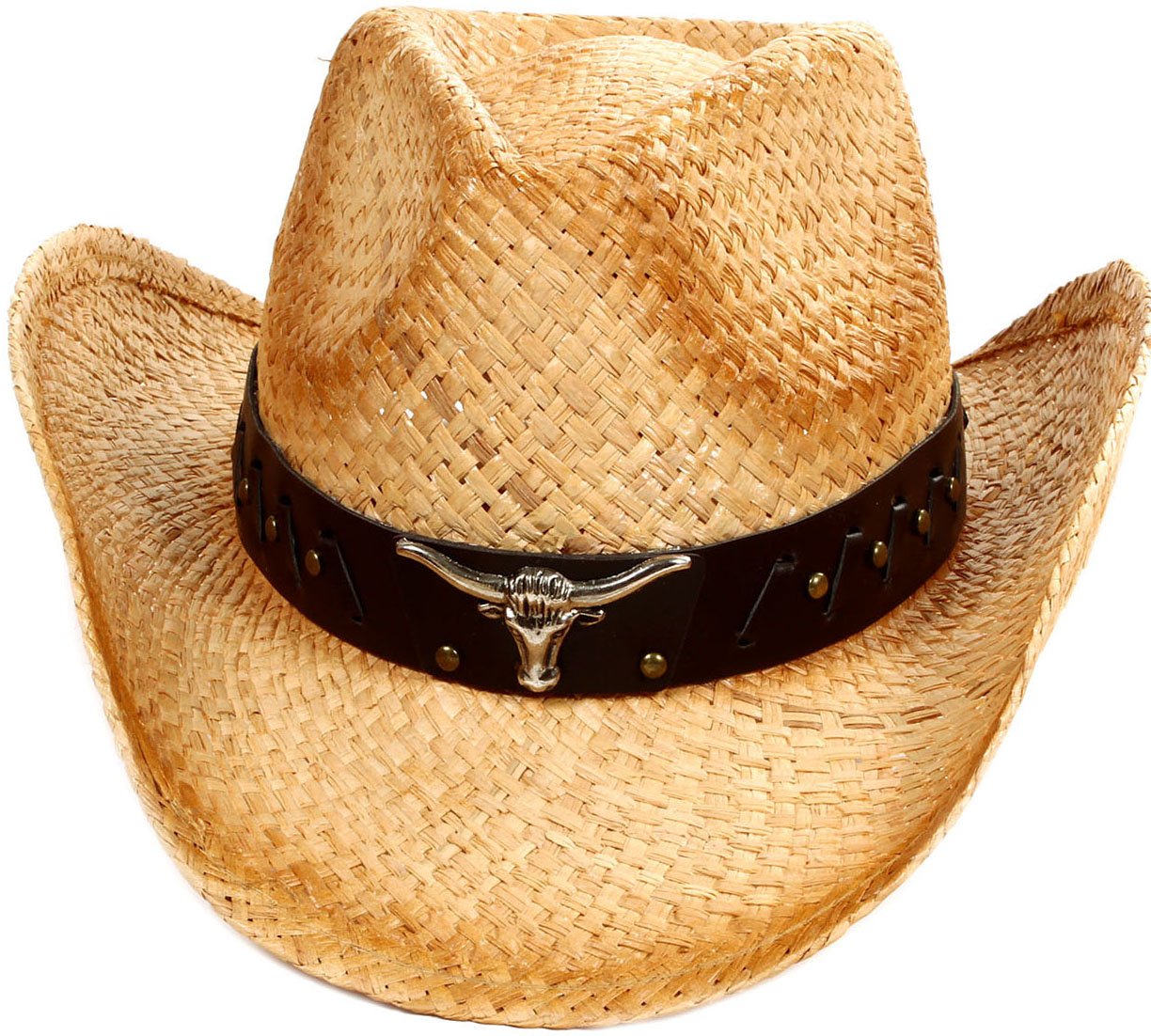 Simplicity Cowboy Hat for Women Western Straw Cowboy Cowgirl Hats for Women Western Cowboy Hats for Men Button Band Beige