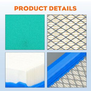 Hipa 17218-ZG9-M00 Air Filter + Pre Filter for HONDA HR215 HRM215 HRB215 GXV140 HRC215 HRM195 Lawn Mower 149cc Parts Replace 17211-ZG9-M00 17218-ZG9-M00 Filter Pack of 2