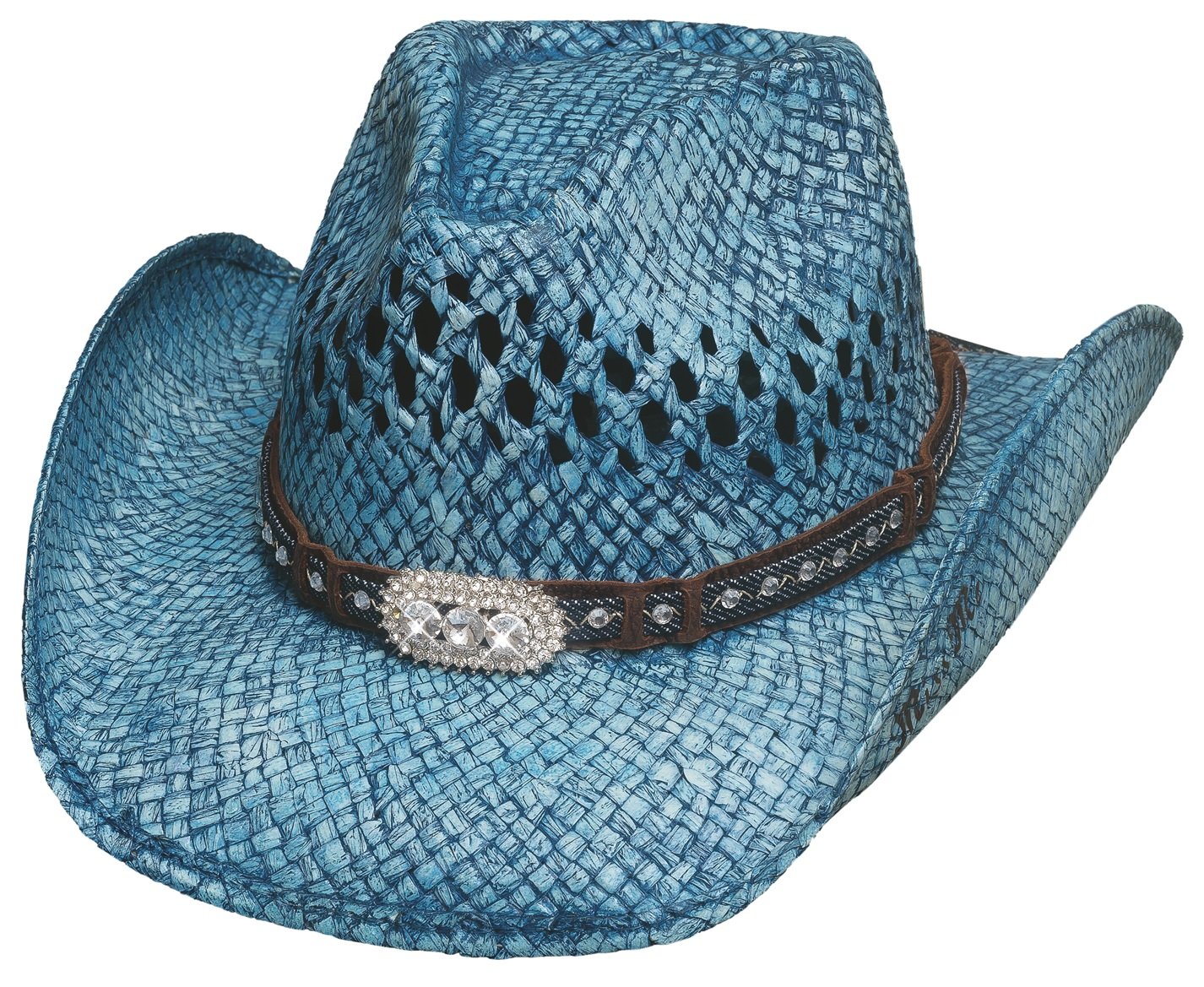 Bullhide Montecarlo Hats Wild and Blue Toyo Straw Cowboy Western Hat (Medium)