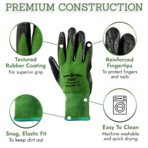 Pine Tree Tools Bamboo Garden Gloves for Women & Men - Multi-purpose Work Gloves - Breathable and Absorbent Bamboo Garden Gloves Men and Women - Gardening Work Gloves