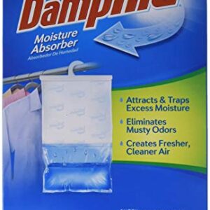 DampRid Fragrance Free Hanging Moisture Absorber, Inhibits Mold and Mildew, 14 ounce, pack of 6